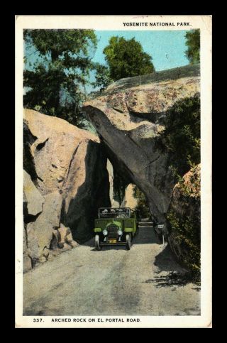 Dr Jim Stamps Us Yosemite National Park Arched Rock El Portal Road Postcard