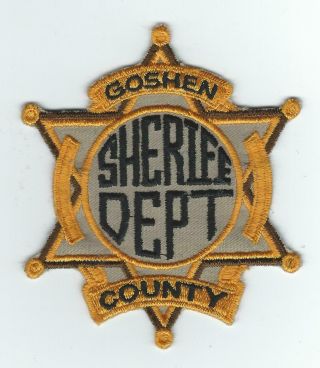 Vintage Goshen County,  Wyoming Sheriff Dept.  (cheese Cloth Back) Patch