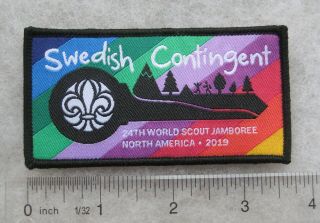 Boy Scout 2019 World Jamboree Official Swedish Sweden Contingent Pocket Patch