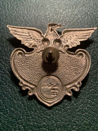 OBSOLETE Vintage metal Ohio State Seal Police Badge Screw Back 3