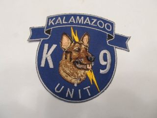 Michigan Kalamazoo Police K - 9 Unit Patch