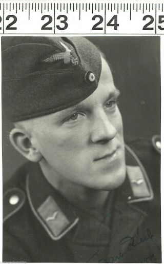 Vintage Old B & W Photo / Portrait Of Germany Soldier In Uniform (1307)