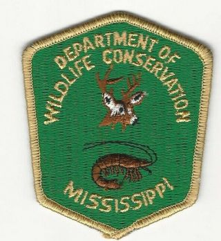Mississippi Fish & Wildlife Conservation Patch Police Sheriff State Ms
