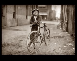 1913 Bicycle Messenger Boy Photo Western Union,  Wacotexas,  Child Labor