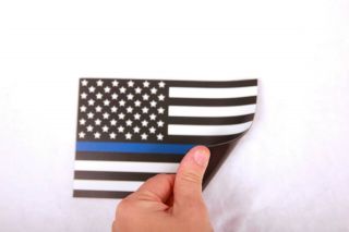 Thin Blue Line American Flag Magnets 4 pack 4x6 inch Decals for Car/Truck/Fridge 3
