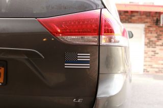 Thin Blue Line American Flag Magnets 4 pack 4x6 inch Decals for Car/Truck/Fridge 5