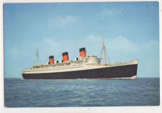 Steamship Rms Queen Mary Cunard Line Vintage Postcard Dixon Us065