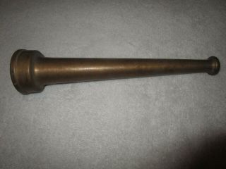 Antique Vintage Brass Fire Fighting Hose Nozzle 10 Inches
