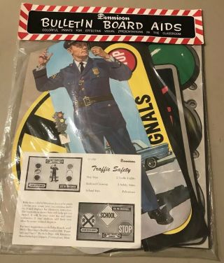 Vintage Bulletin Board Aids Dennison Die Cuts Traffic Safety