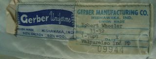 old vintage obsolete patch Valparaiso Indiana elbeco shirt gerber pants 4
