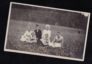 Vintage Antique Photograph Women And Children Sitting In Field - Cool Outfits
