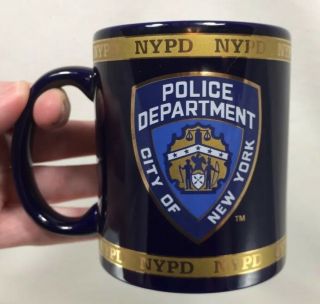 Nypd Coffee Mug Officially Licensed By The York Police Department Blue Gold