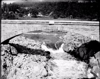 Glass Negative River/bridge Northern Vermont (1) 5  X 4  Early 1900 