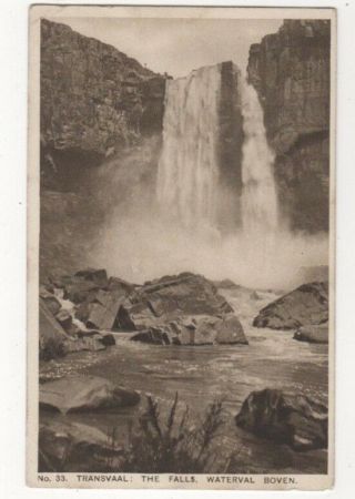 Transvaal The Falls Waterval Boven South Africa Vintage Postcard Us113