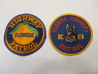 Florida State Highway Patrol Patch & K - 9 Unit