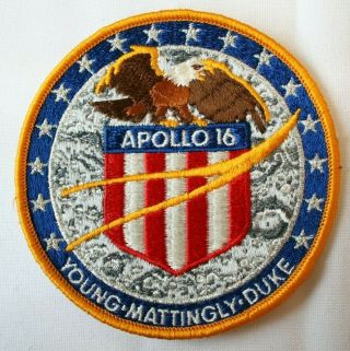 Vintage Apollo 16 Mission Patch Lion Brothers Hallmarked 4 " Nasa Astronaut Space