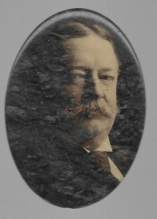 William Howard Taft Sepia Oval Political Campaign Pin Button