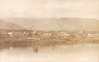 Rppc Wenatchee,  Wa & Columbia River Ca 1930s Vintage Real Photo Postcard