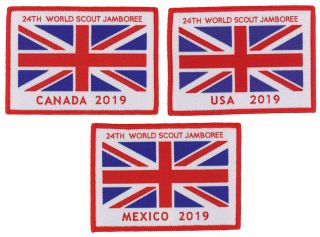 24th World Scout Jamboree 2019 Usa Canada Mexico Contingent Patch Badge Set Wsj