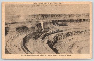 Hibbing Minnesota Buffalo Susquehanna Open Pit Iron Ore Mine Steam Shovel 1920s
