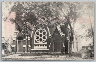 Shelbina Missouri Missionary Baptist Church Wooden Fence Posts 1908 B&w Postcard