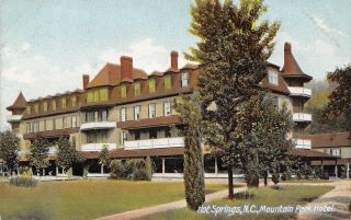 Hot Springs North Carolina Corner Tower Mountain Park Hotel C1910 Sharp Postcard