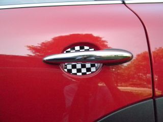 Mini Cooper Checkered Flag Car Auto Door Scratch Guard Protector Fit All Usa