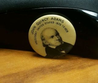 John Quincy Adams President Vintage Pinback Button Whitehead And Hoag Co