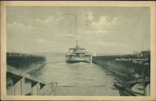 Halifax & Dartmouth Nova Scotia Ferry & Docks 1931 Postcard