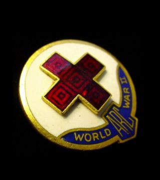 Wwii Ww2 Us American Red Cross Arc World War Ii Service Pin - Badge