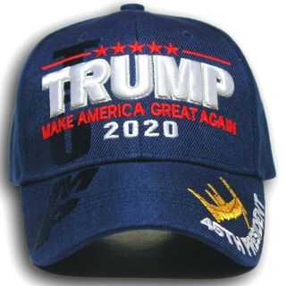 Maga President Donald Trump Make America Great Again 2020 Hat Navy Blue Cap 3d