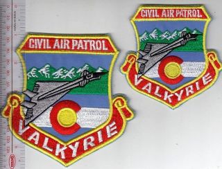 Us Civil Air Patrol Cap Colorado Valkyrie Cadet Squadron Usaf Aux 2 Patches