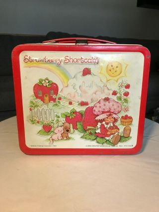 Strawberry Shortcake Vintage Metal Lunchbox 1980 No Thermos Good Shape