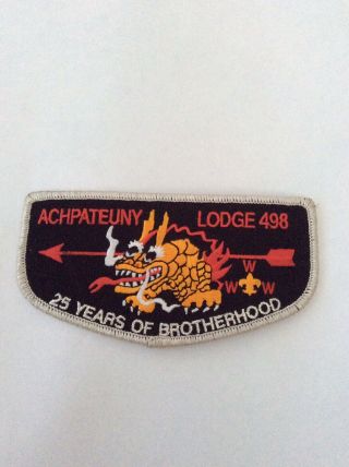 Far East Council Achpateuny Lodge 498 25 Year Anniversary Flap