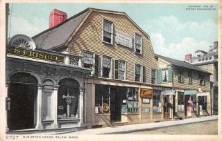 Salem Massachusetts Old Witch House Moxie Sign Vintage Postcard Jf685098