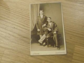 Lovely Vintage Cdv Photo Of 2 Men (1 Looks A Sailor) Stonehouse Plymouth