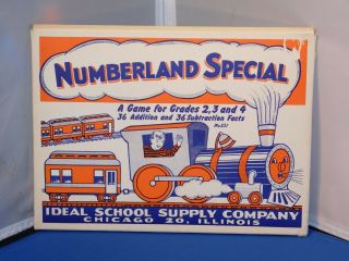 Vintage Ideal School Supply Company Numberland Special Game Flash Cards