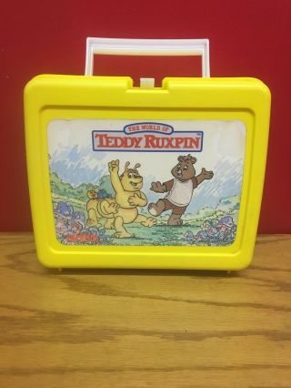 Vintage 1985 Teddy Ruxpin Plastic Lunch Box With Thermos