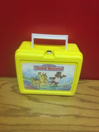 VINTAGE 1985 TEDDY RUXPIN PLASTIC LUNCH BOX WITH THERMOS 2
