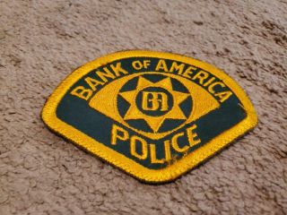 Vintage Police Patch Bank Of America Police Obsolete
