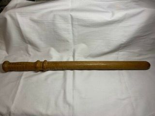 Vintage Solid Wood Billy Club (21.  5 " Long) Security Guard Very Good
