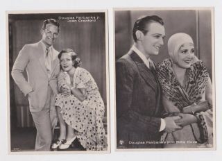 2 Cinema Postcards: Douglas Fairbanks 7 Joan Crawford/ Billie Dove