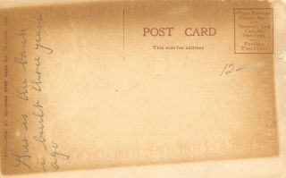 Bridgeport Illinois First National Bank Men in Doorway 1910 Sepia Postcard 2