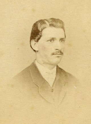 Civil War Era Antique Cdv Photo Young Man With Mustache By Stehman Lancaster Pa