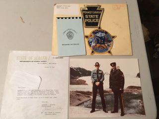 Vintage Alaska State Troopers Patch Photo Letter Pennsylvania State Police