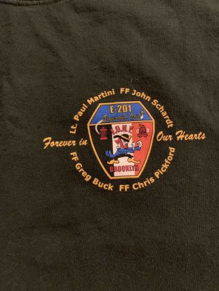 YORK CITY FIRE Department ENGINE 201 EMERALD ISLE BROOKLYN FDNY Shirt EUC 2