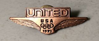 Vintage 1992 United Wings Team Usa Barcelona Olympic Lapel Hat Pin Pinback