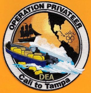 C28 Gman Dea Operation Privateer Tampa Agency Fed Police Patch Hidta Narc Drugs