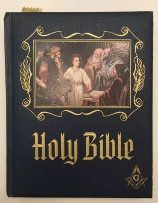 Holy Bible Red Letter Masonic Edition Heirloom Bible Publishers Illustrated 1971