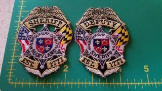 Set X2 Montgomery County Maryland Sheriff And Deputy Patches Cut Edge Md Patrol